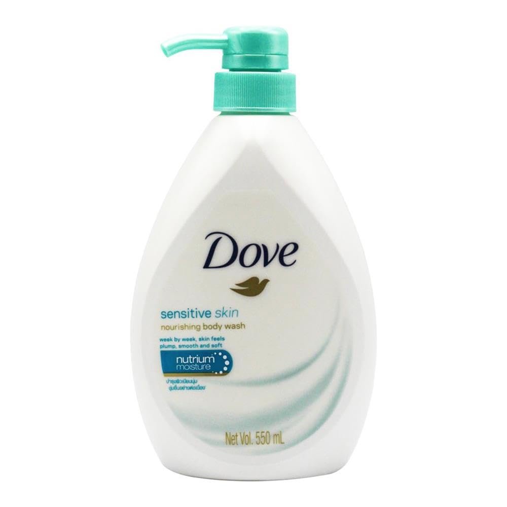 Dove Sensitive Skin Nourishing Body Wash 550ml product packaging or device