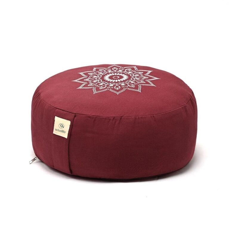 WiseLife Premium Cotton Round Yoga Meditation Cushion product packaging or device