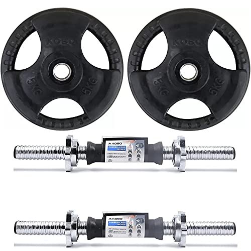 Kobo 20kg Professional Dumbbells Set Rubber Plates 31mm product packaging or device