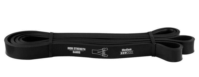 A-TAPE Medium Resistance Loop Exercise Band Black product packaging or device