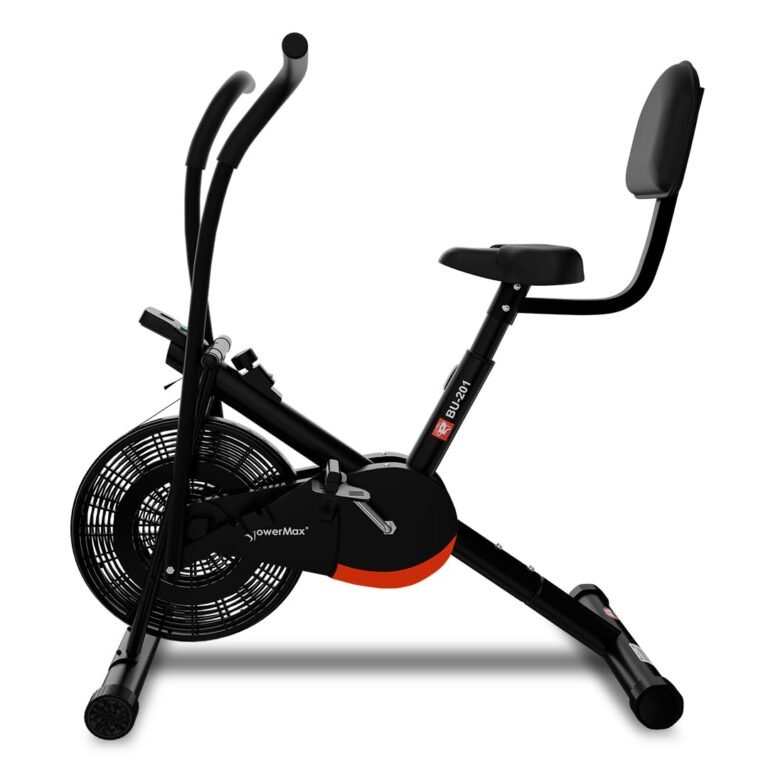 PowerMax Fitness BU-201 Dual Action Air Exercise Bike product packaging or device