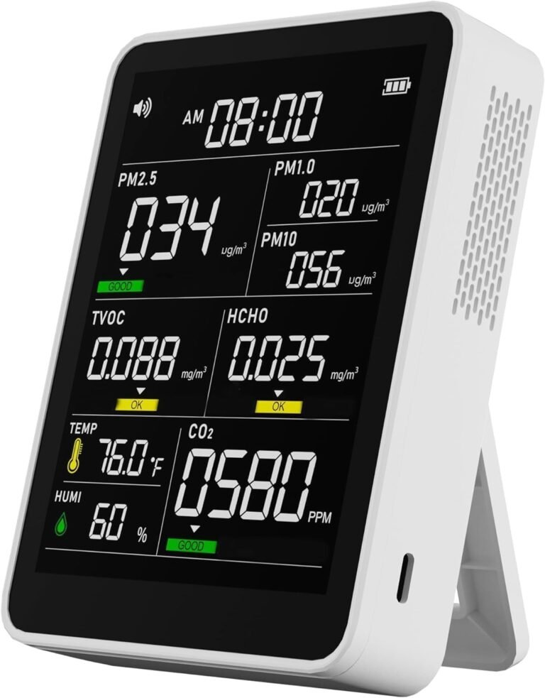 PinoTec 9-in-1 Portable Indoor Air Quality Monitor product packaging or device