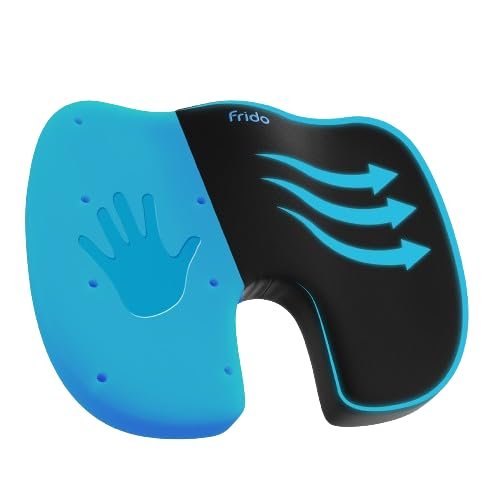 Frido Ultimate Coccyx Orthopaedic Cooling Gel Seat Cushion product packaging or device