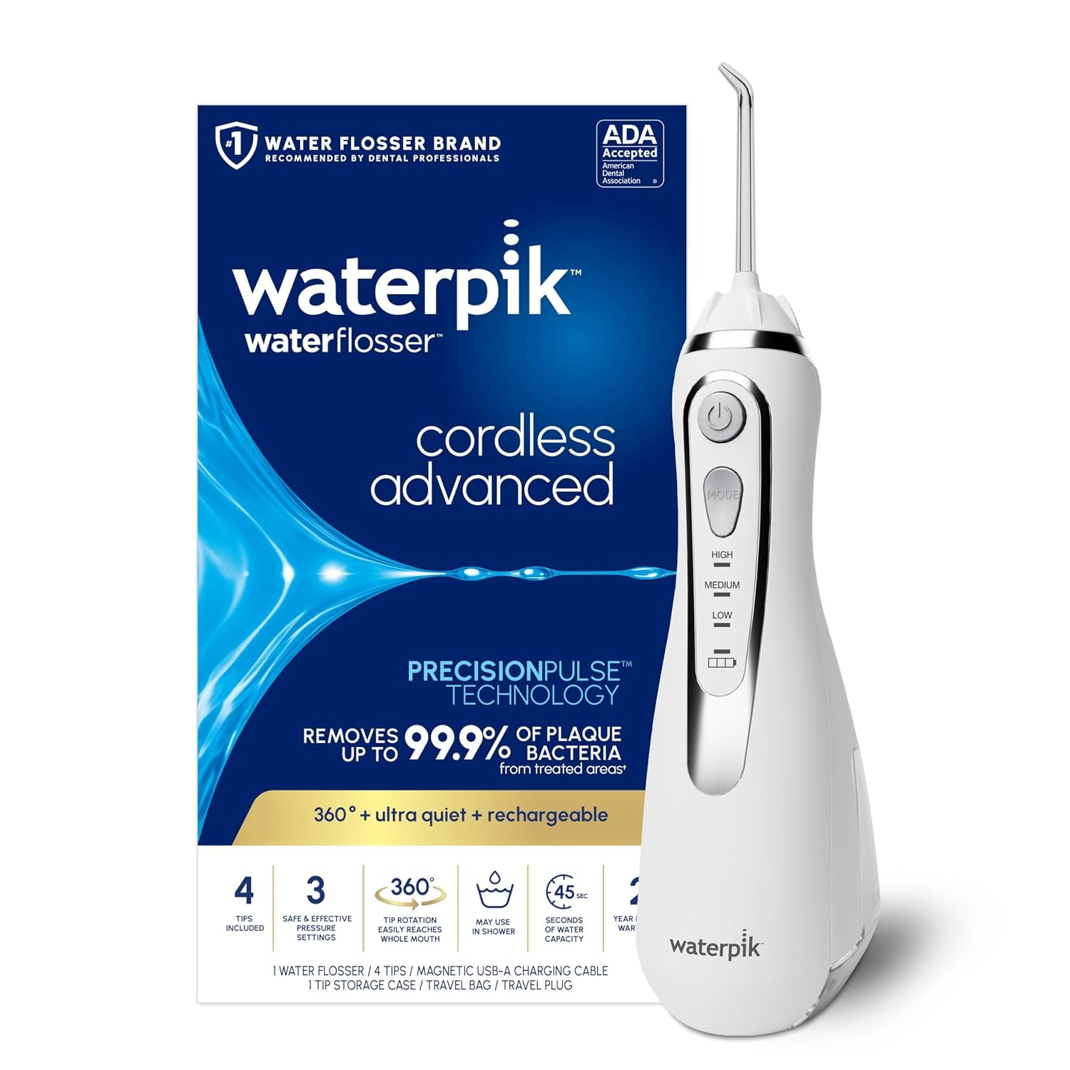 Waterpik Cordless Advanced Water Flosser WP-560 product packaging or product view