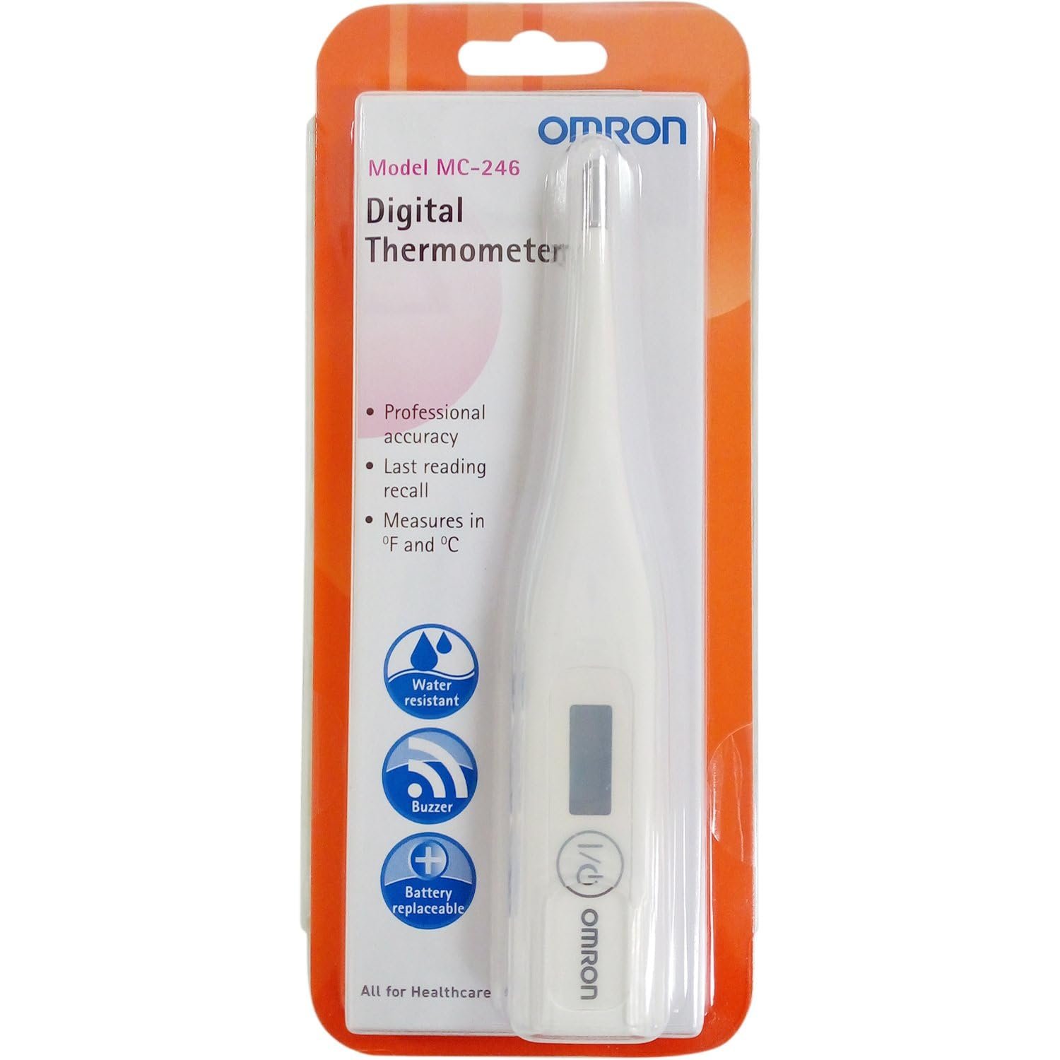 Omron MC-246 Digital Thermometer product packaging or product view