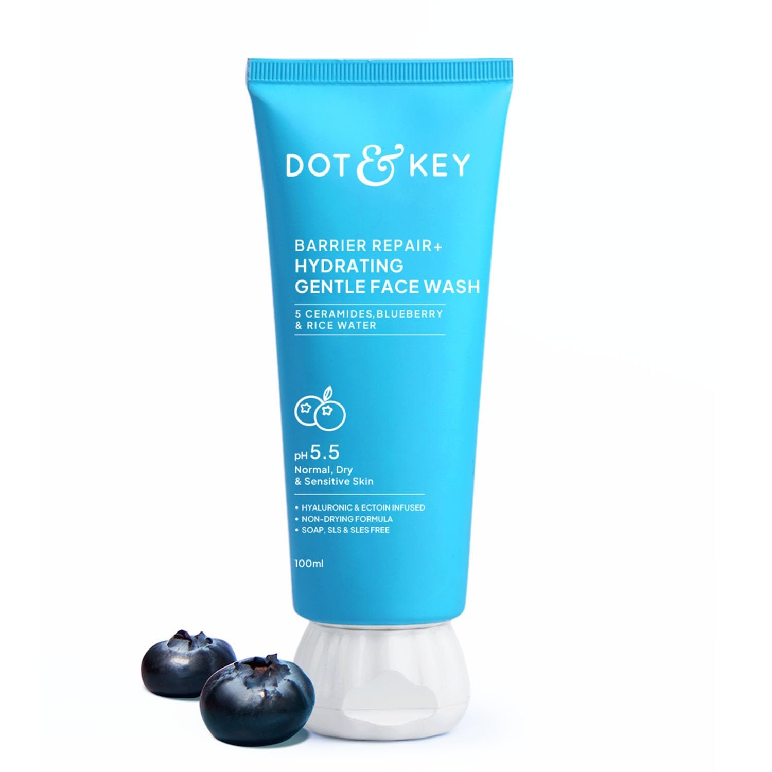 Dot & Key Barrier Repair Hydrating Gentle Face Wash 100ml product packaging or device photograph