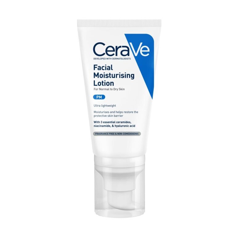 CeraVe PM Facial Moisturising Lotion 52ml product packaging or device photograph