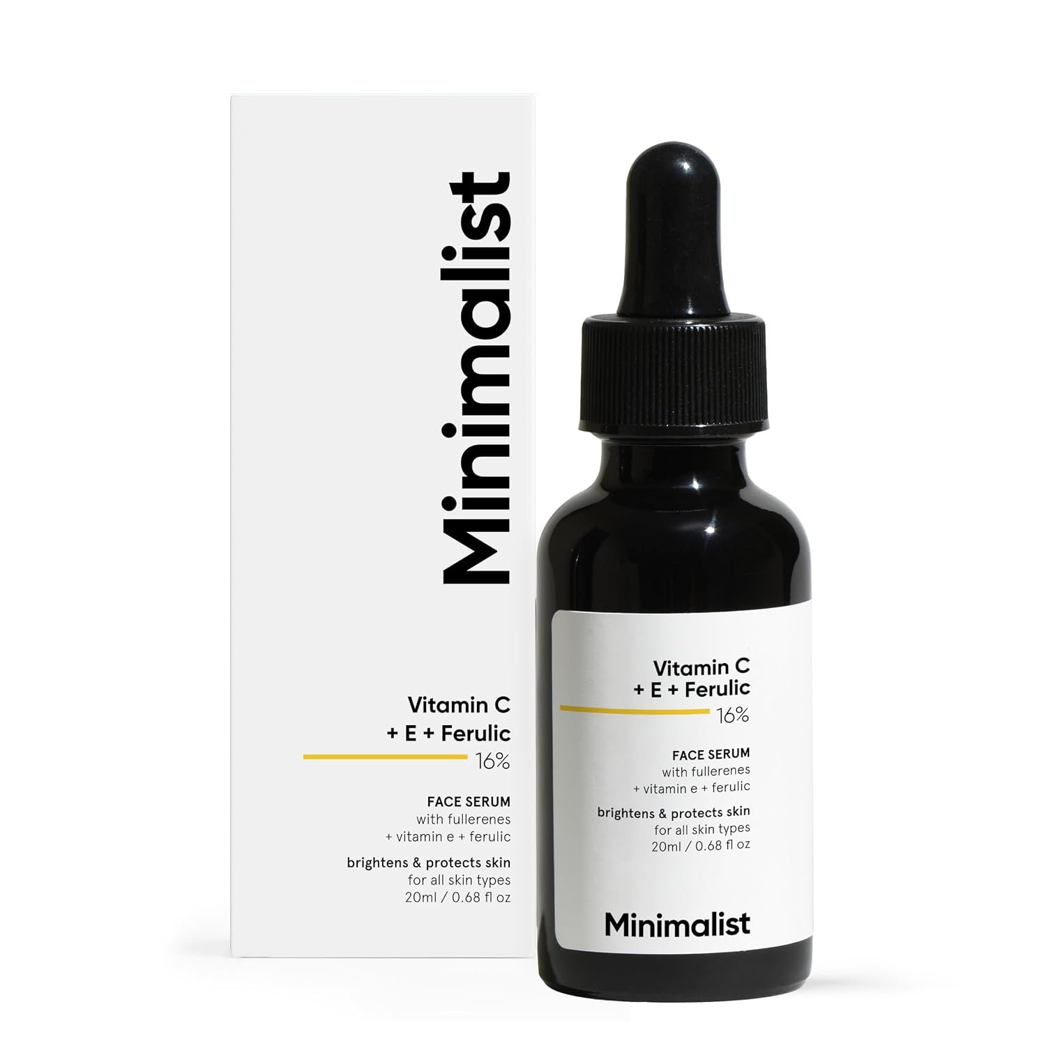 Minimalist 16% Vitamin C Serum 20ml product packaging or device photograph