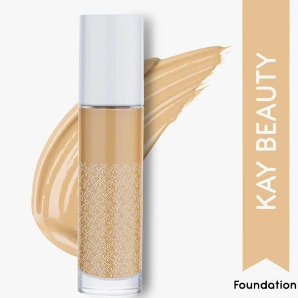 Kay Beauty Hydrating Foundation 130Y Medium 30ml product packaging or device photograph