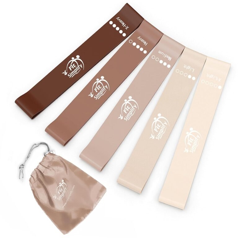 Fit Simplify Resistance Loop Exercise Bands Coffee Set of 5 product packaging photo