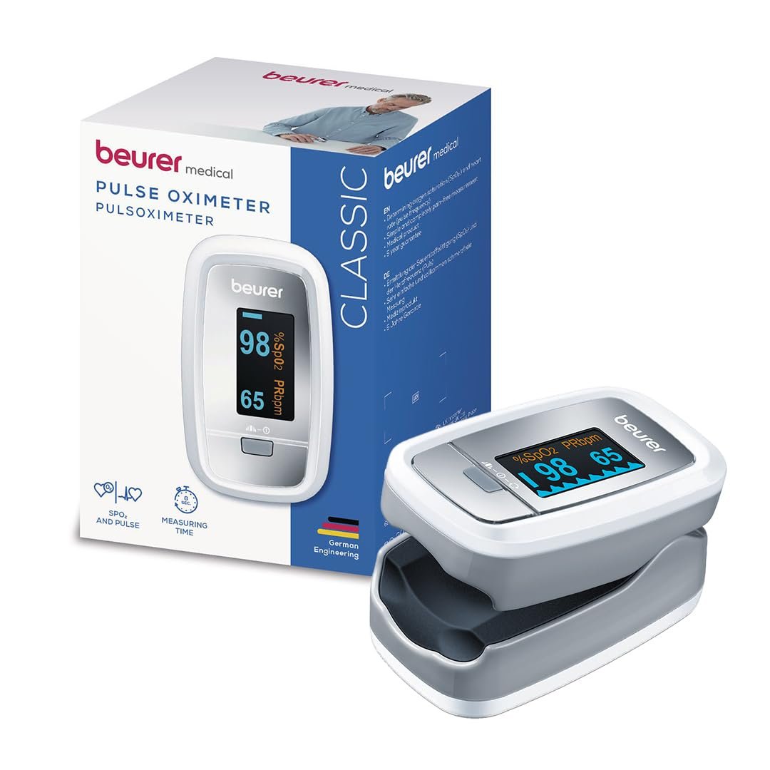 Beurer PO 30 Pulse Oximeter product packaging or device photograph