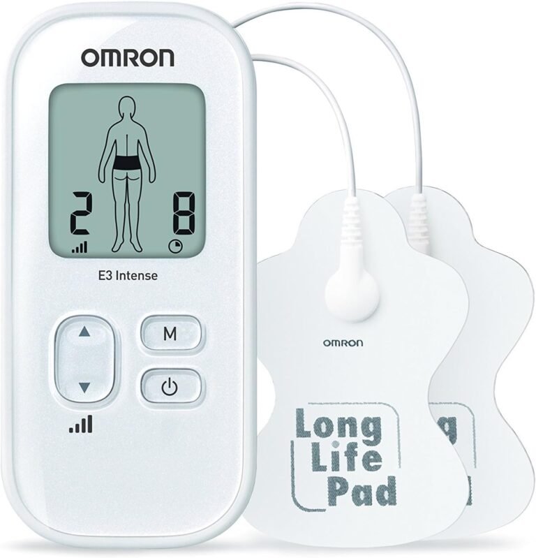 Omron E3 Intense TENS Pain Reliever product packaging or device photograph