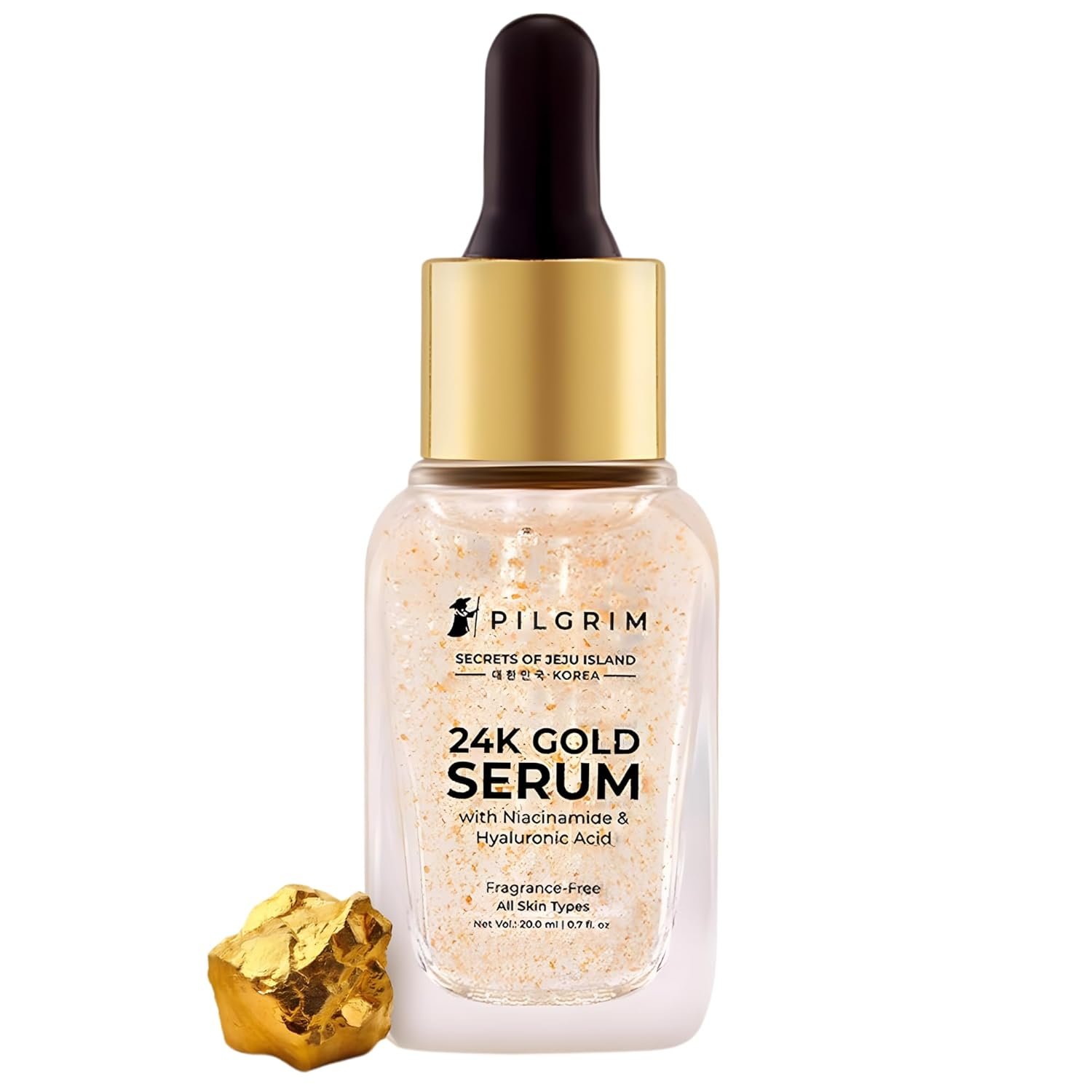 Pilgrim 24K Gold Face Serum with Niacinamide and Hyaluronic Acid 20ml — product photo showing the listed model or variant