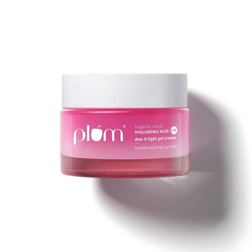 Plum 1% Hyaluronic Acid and Bulgarian Rose Dew-It-Light Gel Moisturizer 50g — product photo showing the listed model or variant