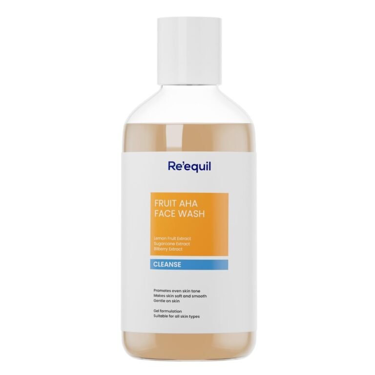 Official product photograph of RE'EQUIL Fruit AHA Face Wash 200ml