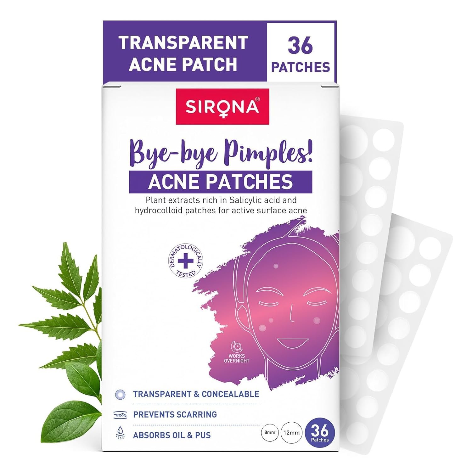 Sirona Anti Acne Pimple Patches 36 Dots - Pimple Patches product