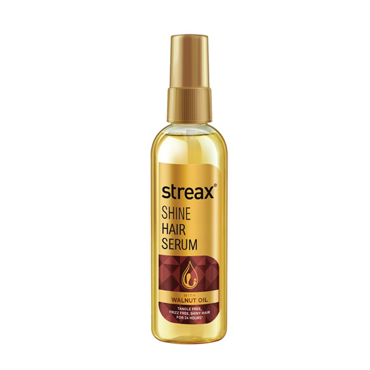 Streax Silk and Shine Hair Serum with Walnut Oil 115ml - product photograph showing the exact Amazon India variant