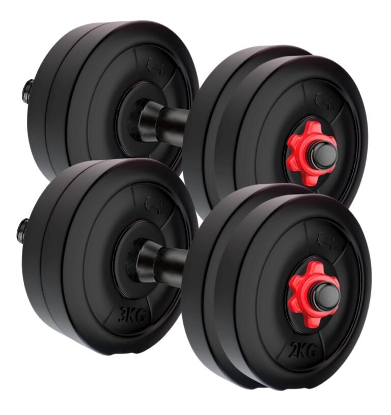 Official product photograph of Symactive Adjustable PVC Dumbbell Set 20kg
