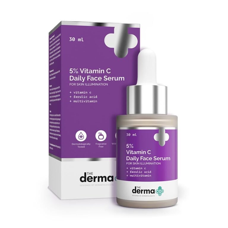 The Derma Co 5% Vitamin C Daily Face Serum with Ferulic Acid 30ml — product photo showing the listed model or variant