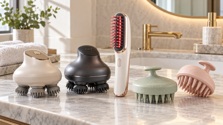 Five scalp massagers compared for Physical Glow India buying guide