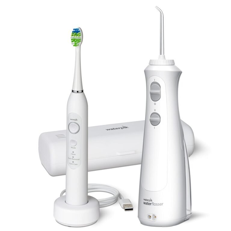 Waterpik Wireless Pearl and Sensonic Rechargeable Toothbrush Water Flosser Combo — product photo showing the listed model or variant